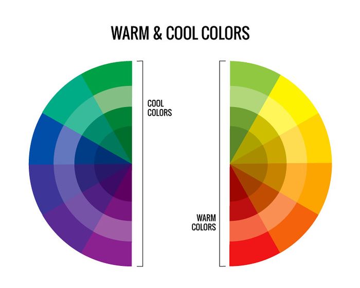 Warm and cool colors.
